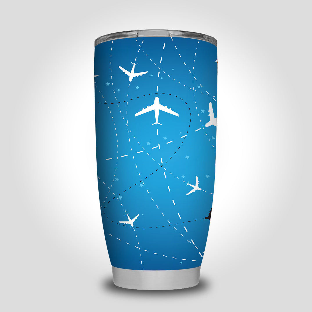 Travelling with Aircraft Designed Tumbler Travel Mugs
