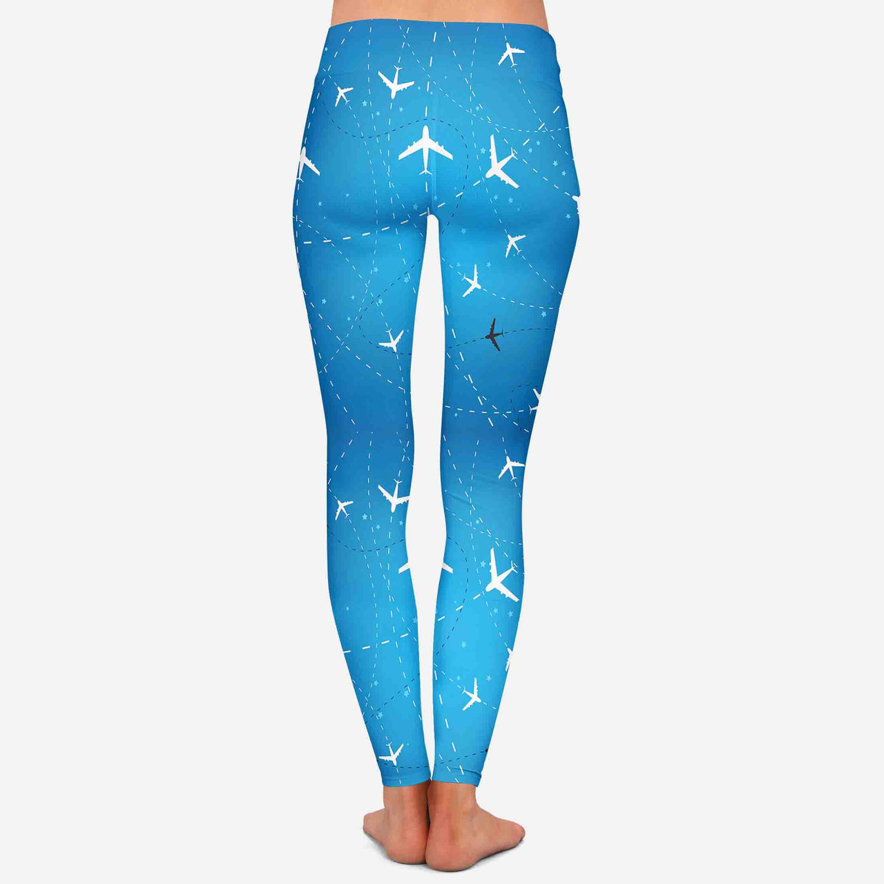 Travelling with Aircraft (Blue) Designed Women Leggins