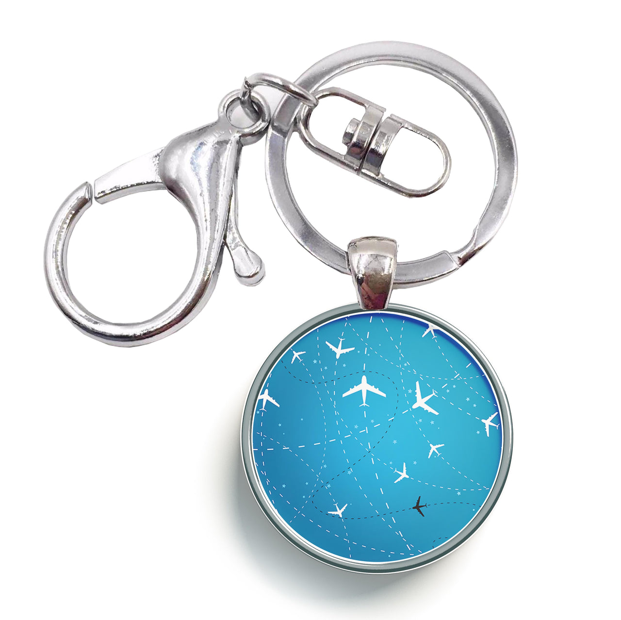 Travelling with Aircraft Designed Circle Key Chains