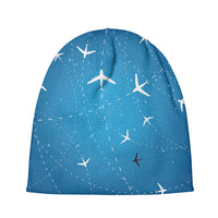 Thumbnail for Travelling with Aircraft (Blue) Designed Knit 3D Beanies