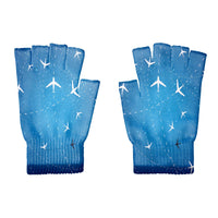 Thumbnail for Travelling with Aircraft (Blue) Designed Cut Gloves