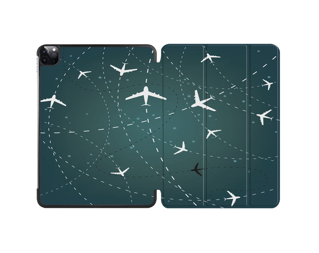 Travelling with Aircraft (Green) Designed iPad Cases