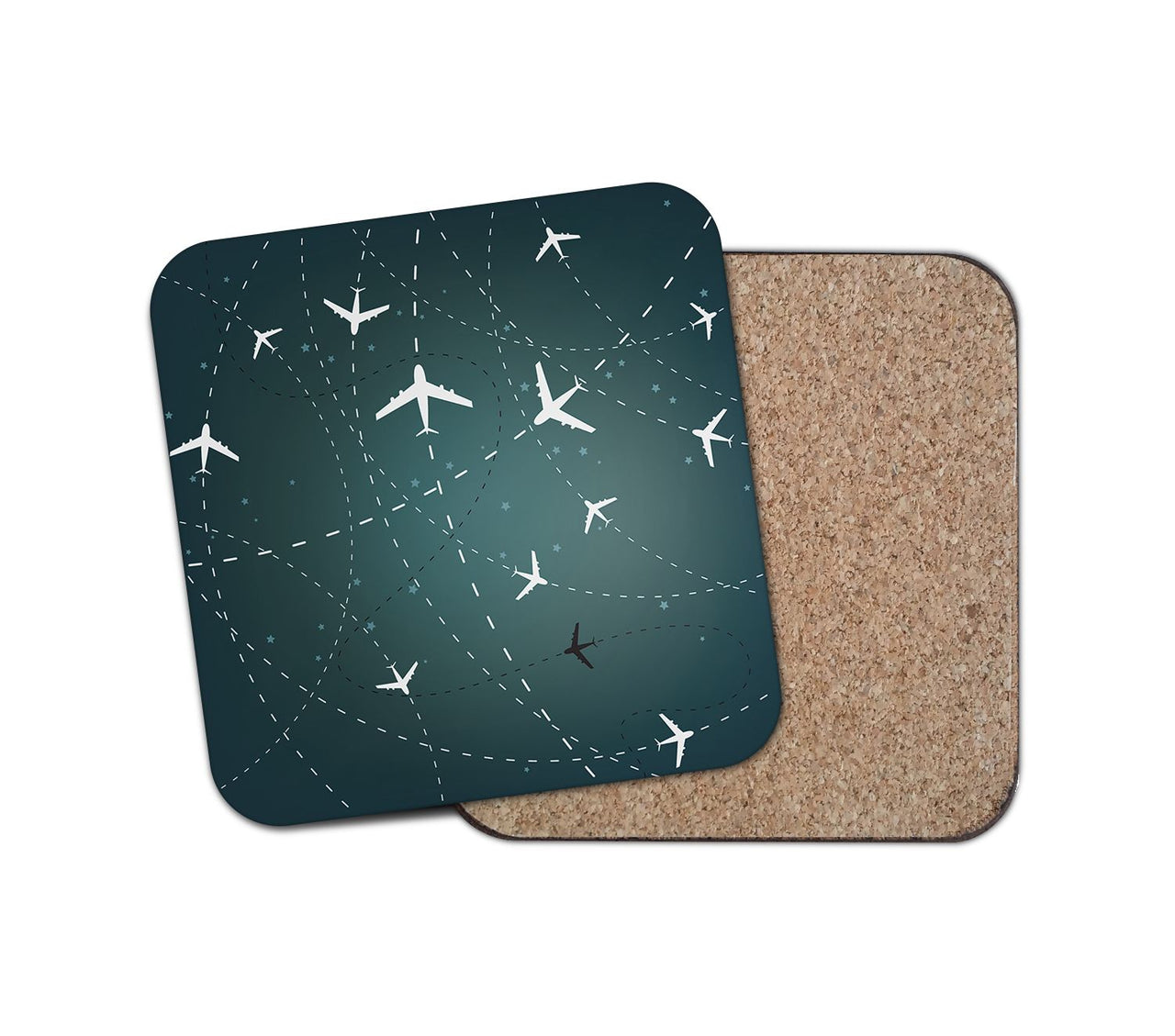 Travelling with Aircraft (Green) Designed Coasters