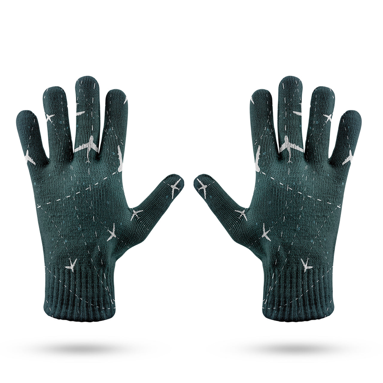 Travelling with Aircraft (Green) Designed Gloves