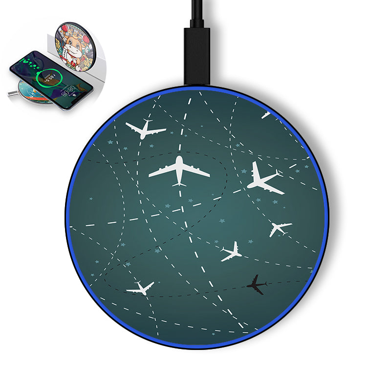 Travelling with Aircraft (Green) Designed Wireless Chargers