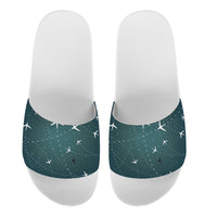 Thumbnail for Travelling with Aircraft (Green) Designed Sport Slippers