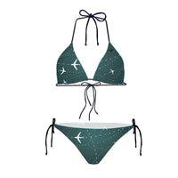 Thumbnail for Travelling with Aircraft (Green) Designed Triangle Bikini