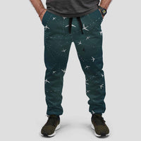 Thumbnail for Travelling with Aircraft Designed Designed Sweat Pants & Trousers