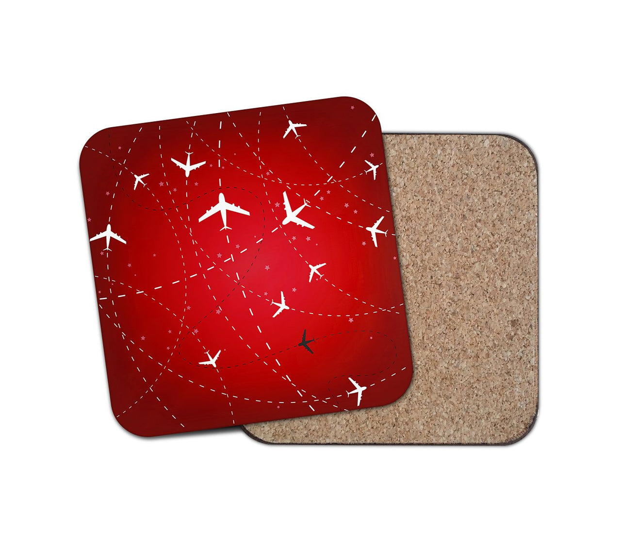 Travelling with Aircraft (Red) Designed Coasters