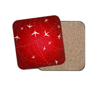 Thumbnail for Travelling with Aircraft (Red) Designed Coasters