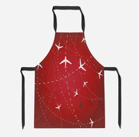 Thumbnail for Travelling with Aircraft (Red) Designed Kitchen Aprons