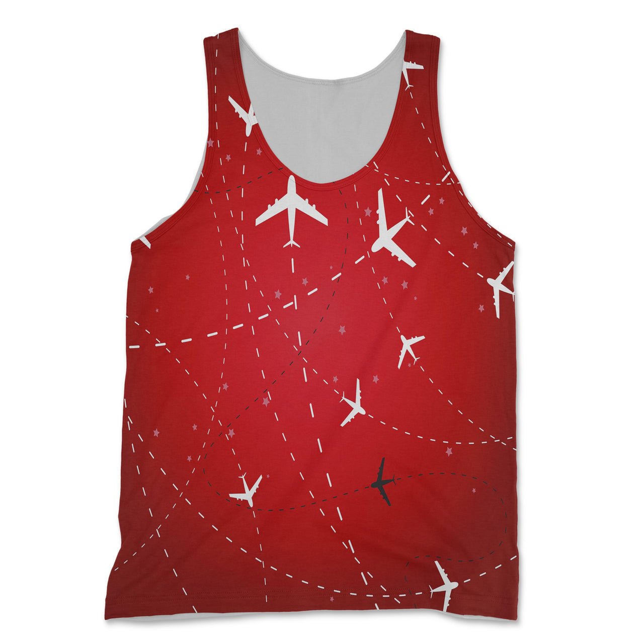 Travelling with Aircraft (Red) Designed 3D Tank Tops