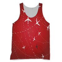 Thumbnail for Travelling with Aircraft (Red) Designed 3D Tank Tops