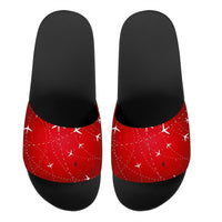 Thumbnail for Travelling with Aircraft (Red) Designed Sport Slippers