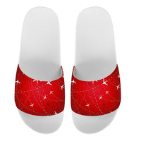 Thumbnail for Travelling with Aircraft (Red) Designed Sport Slippers