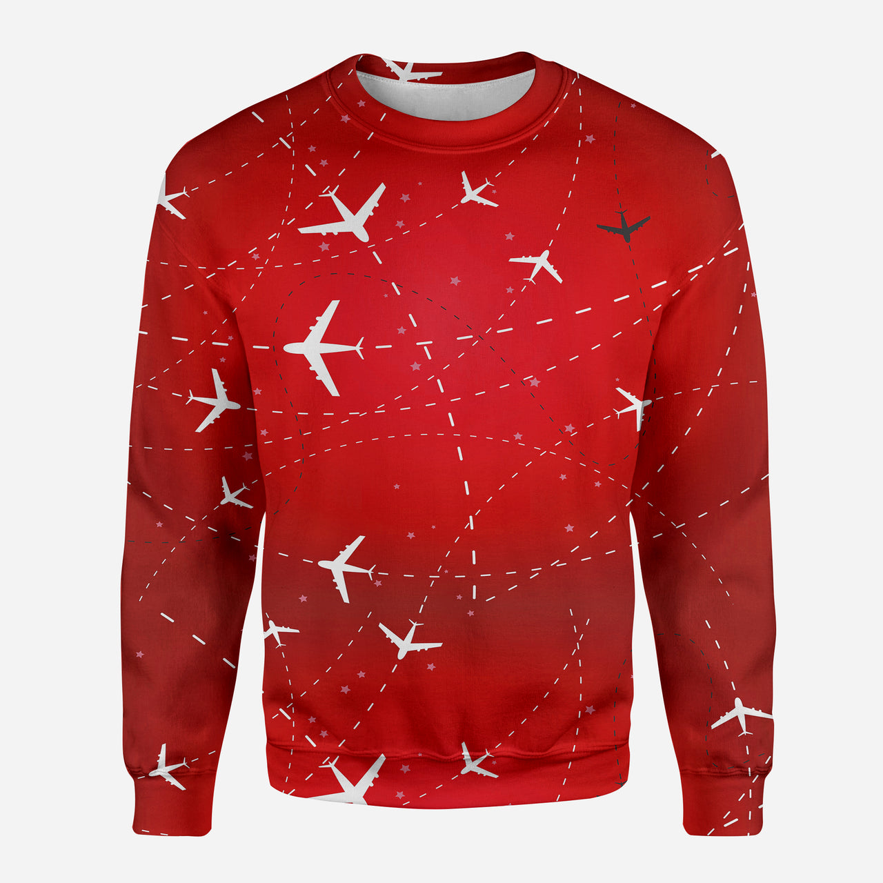 Travelling with Aircraft (Red) Designed 3D Sweatshirts