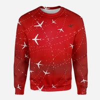 Thumbnail for Travelling with Aircraft (Red) Designed 3D Sweatshirts