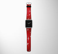 Thumbnail for Travelling with Aircraft Designed Leather Apple Watch Straps