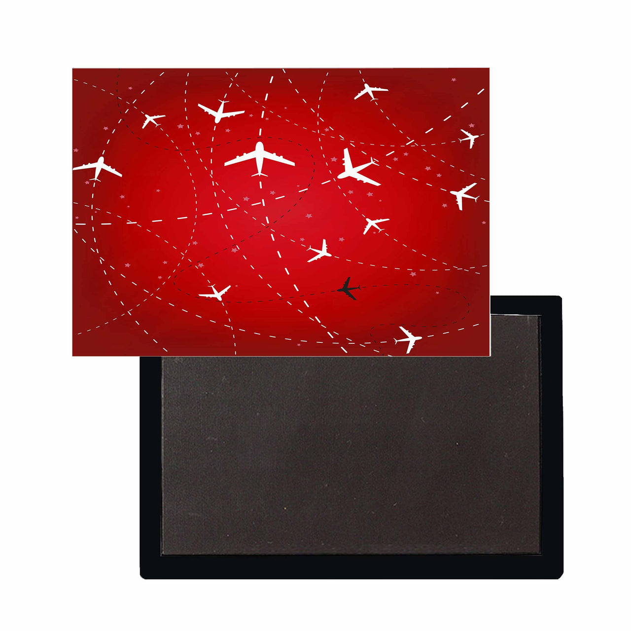 Travelling with Aircraft (Red) Designed Magnets