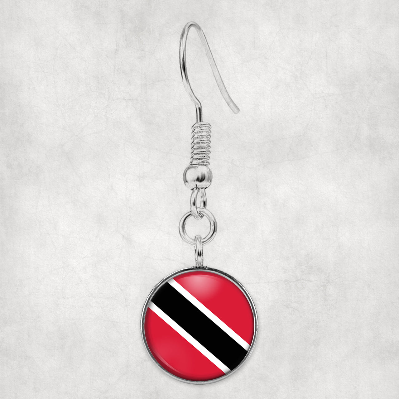 Trinidad and Tobago Flag Designed Earrings