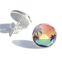 Thumbnail for Tropical Summer Theme Designed Stud Earrings