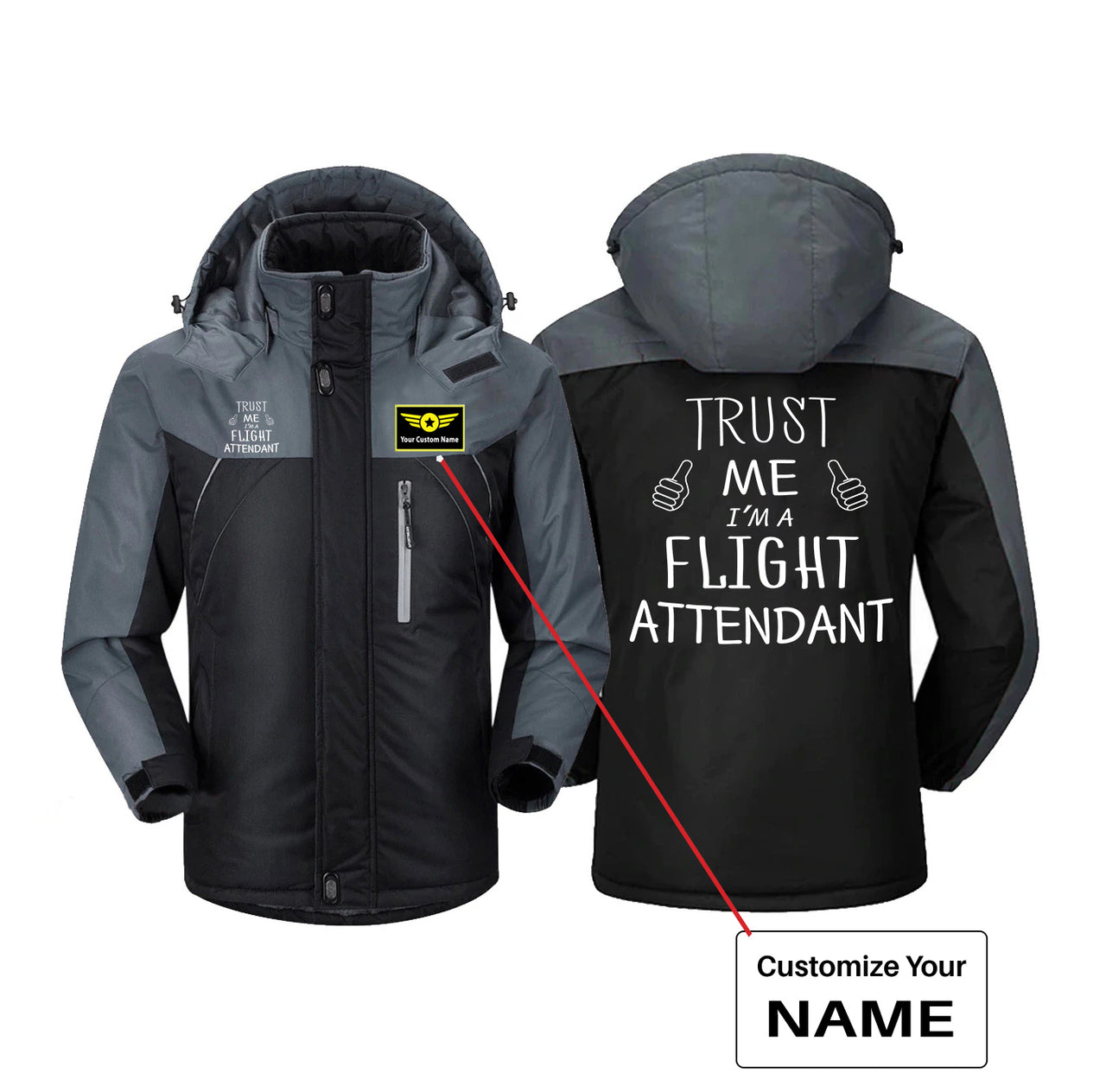 Trust Me I'm a Flight Attendant Designed Thick Winter Jackets