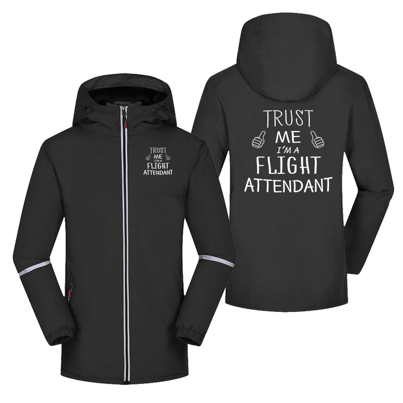 Trust Me I'm a Flight Attendant Designed Rain Coats & Jackets