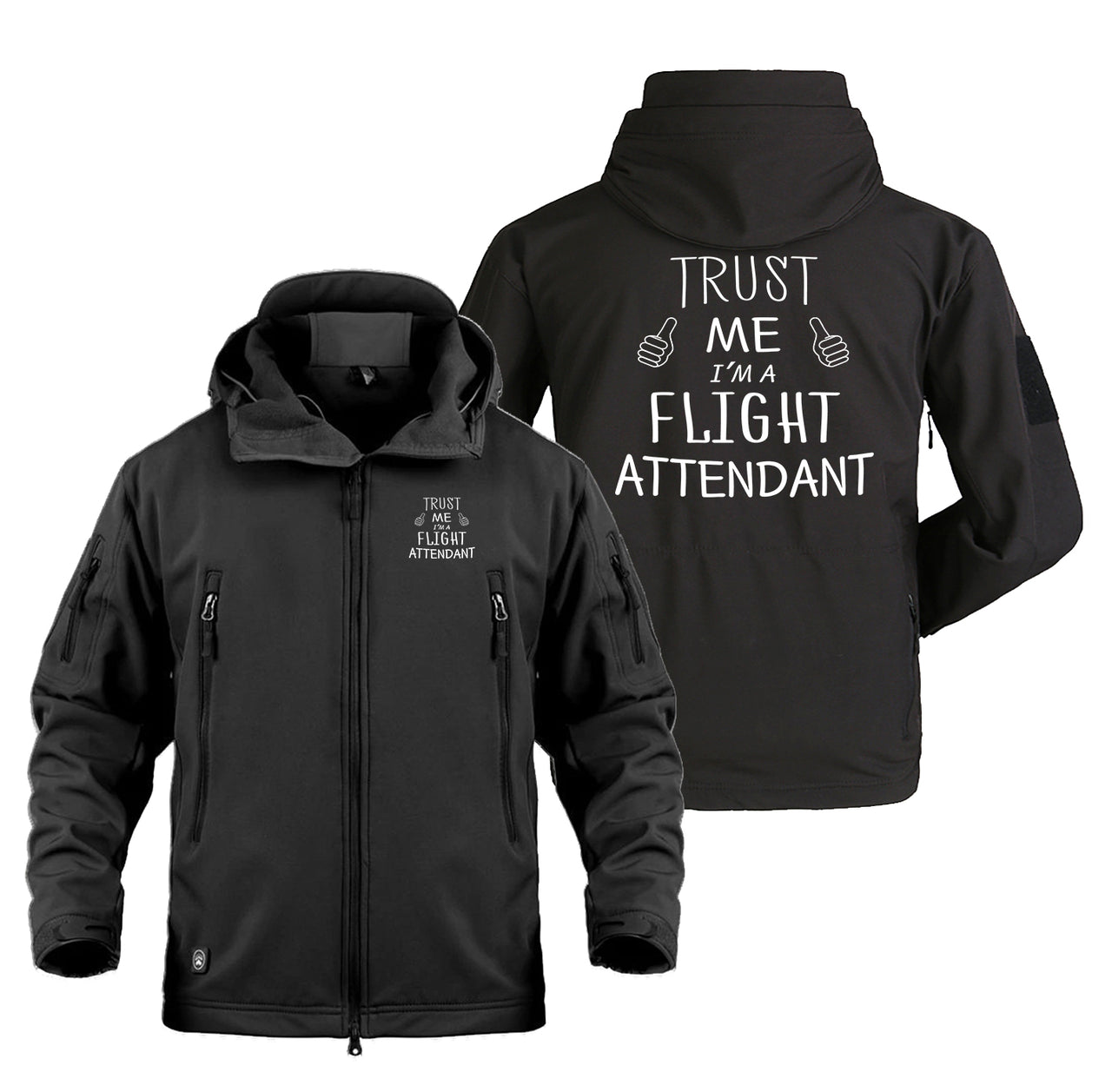 Trust Me I'm a Flight Attendant Designed Military Jackets (Customizable)