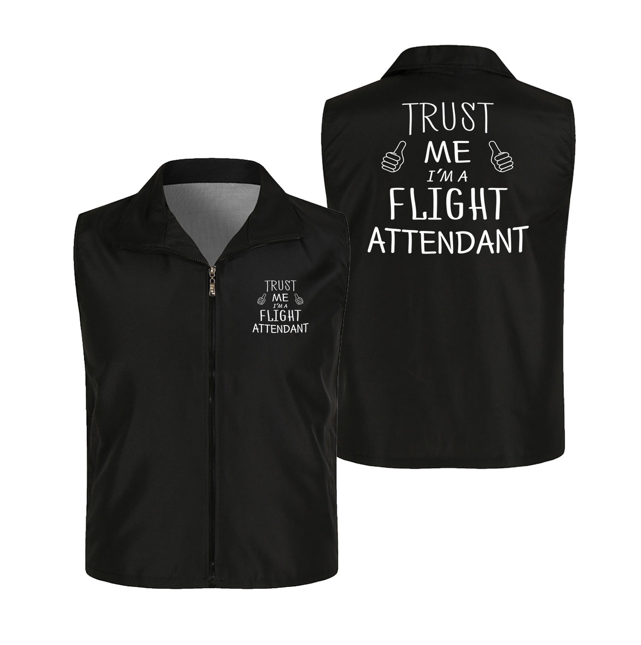 Trust Me I'm a Flight Attendant Designed Thin Style Vests