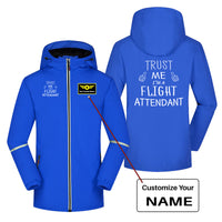 Thumbnail for Trust Me I'm a Flight Attendant Designed Rain Coats & Jackets