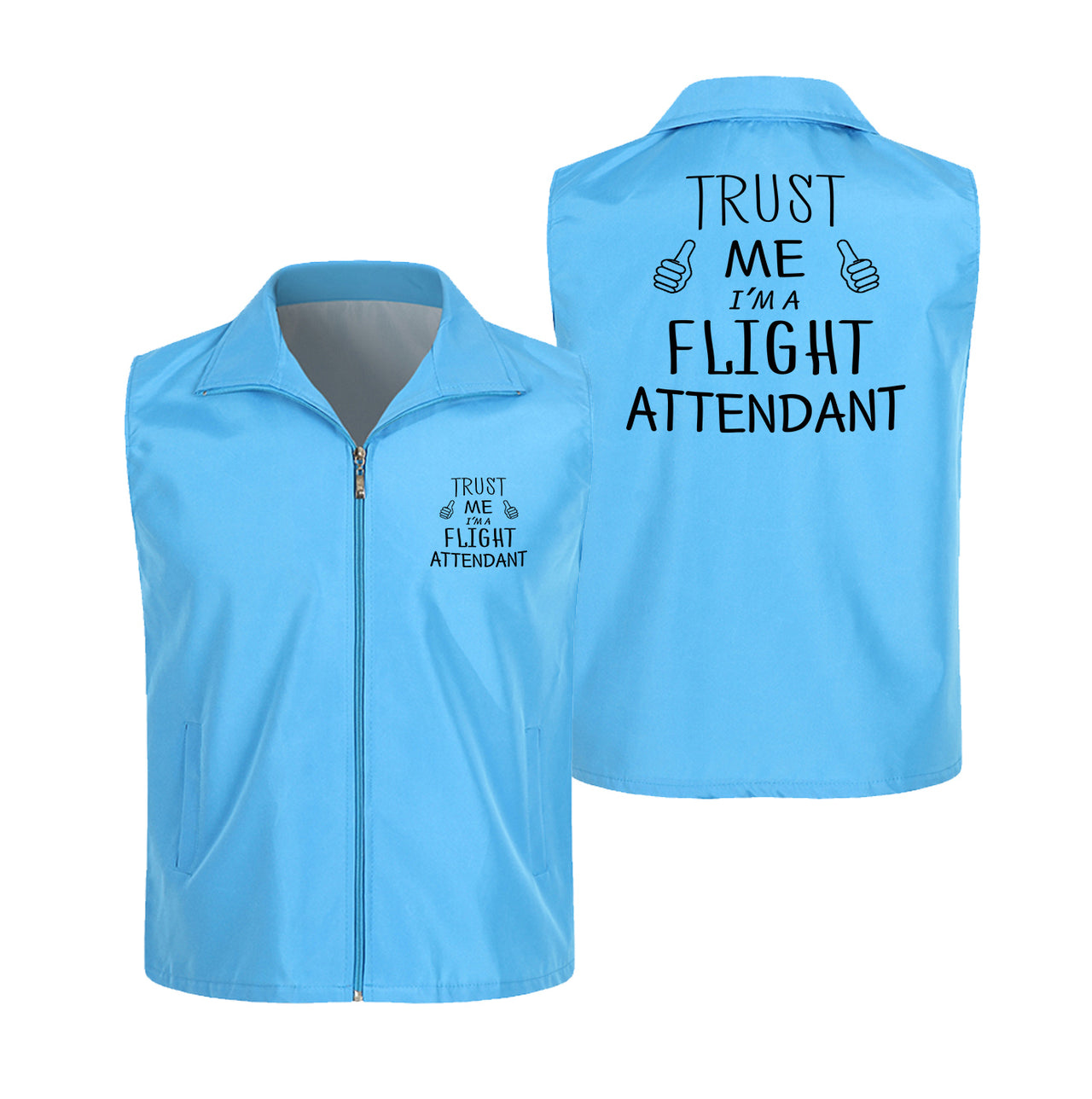 Trust Me I'm a Flight Attendant Designed Thin Style Vests