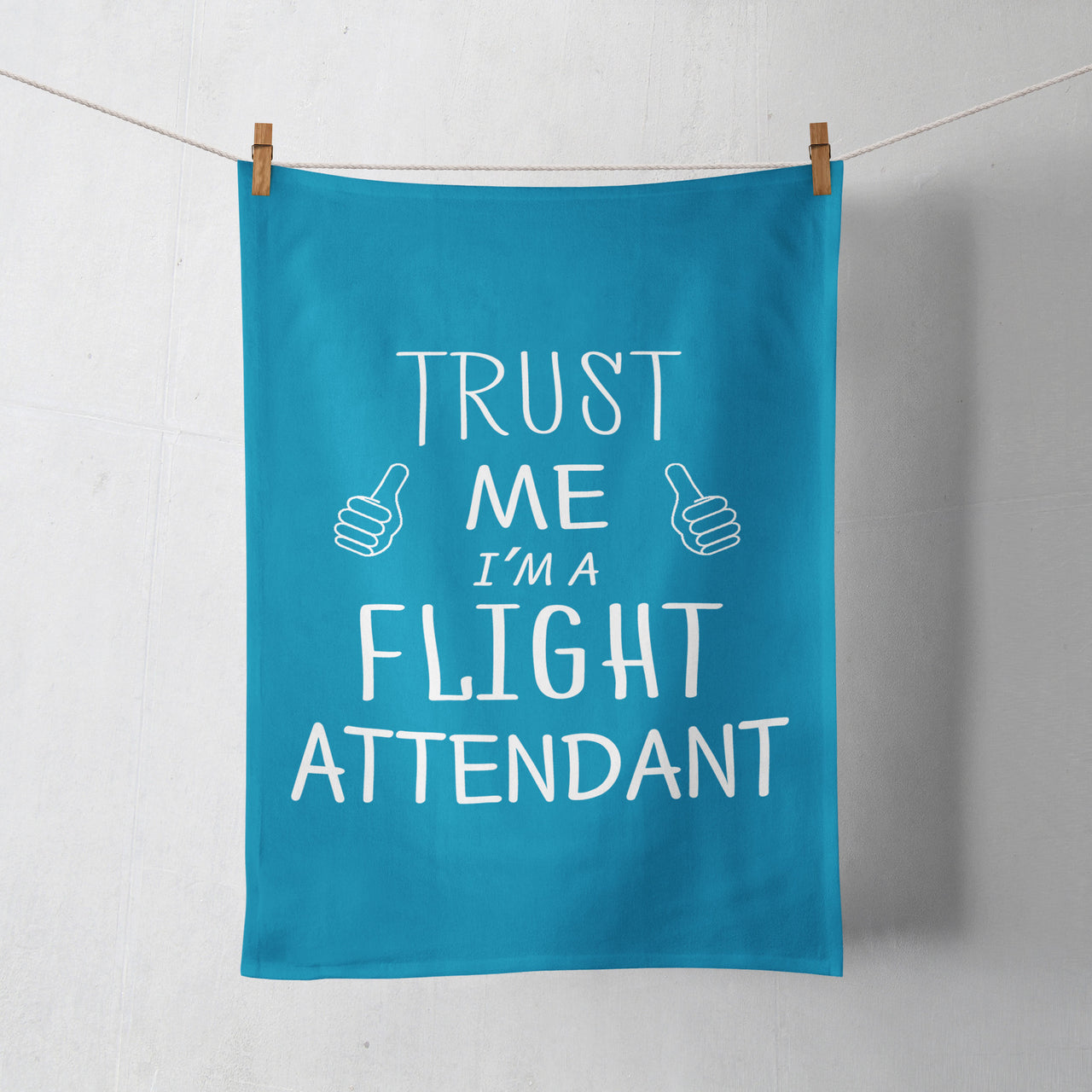 Trust Me I'm a Flight Attendant Designed Towels