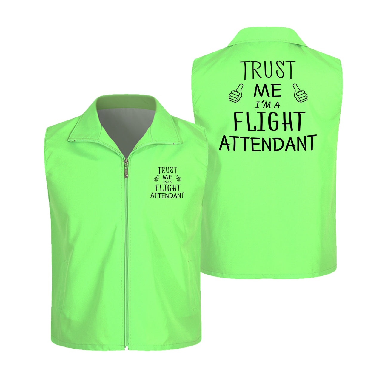 Trust Me I'm a Flight Attendant Designed Thin Style Vests