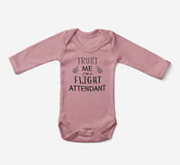 Thumbnail for Trust Me I'm a Flight Attendant Designed Baby Bodysuits