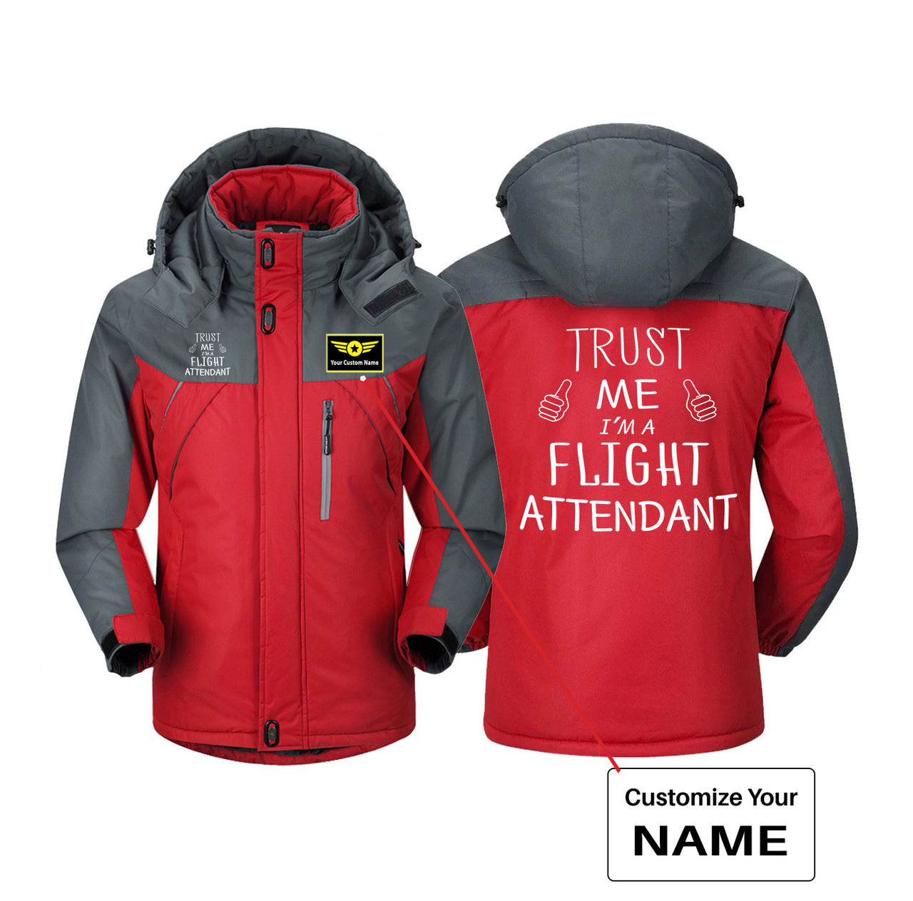 Trust Me I'm a Flight Attendant Designed Thick Winter Jackets