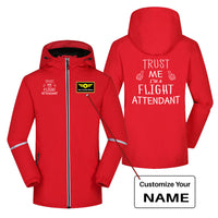 Thumbnail for Trust Me I'm a Flight Attendant Designed Rain Coats & Jackets