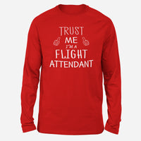 Thumbnail for Trust Me I'm a Flight Attendant Designed Long-Sleeve T-Shirts