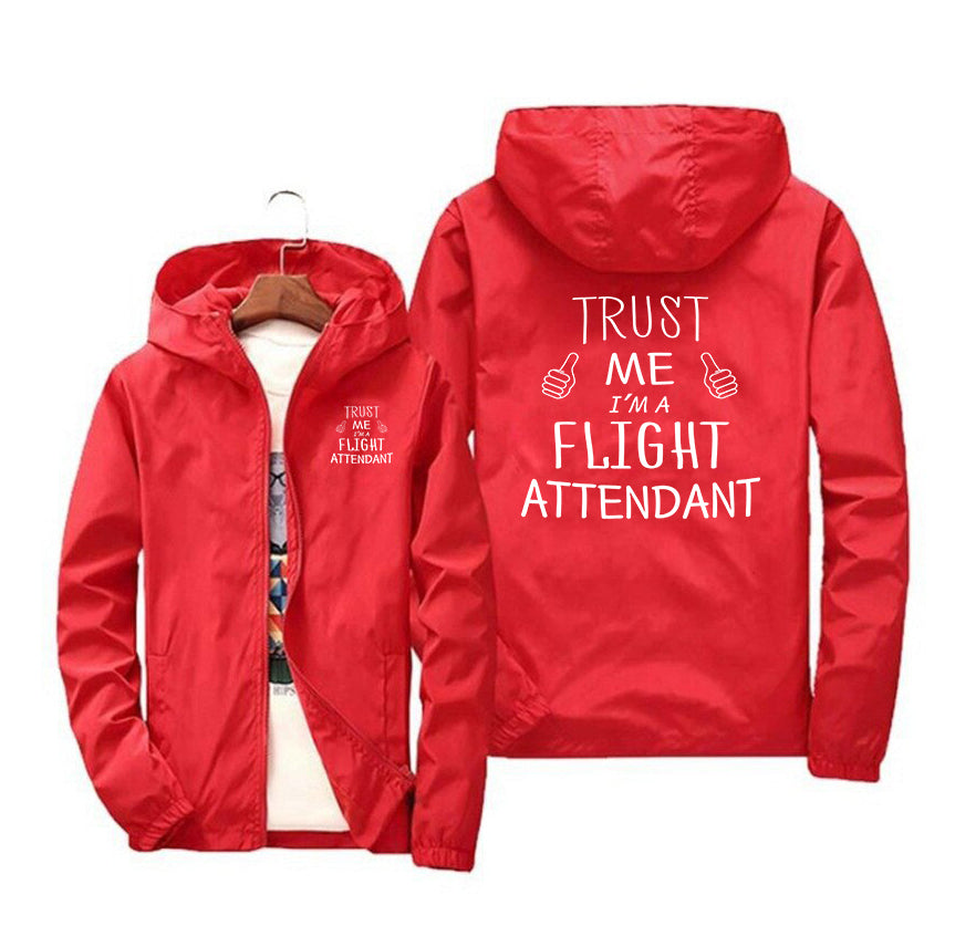 Trust Me I'm a Flight Attendant Designed Windbreaker Jackets