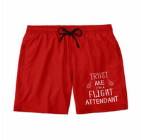 Thumbnail for Trust Me I'm a Flight Attendant Designed Swim Trunks & Shorts