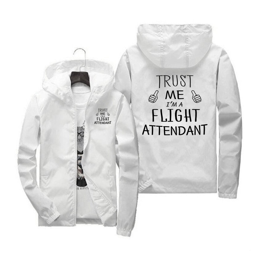 Trust Me I'm a Flight Attendant Designed Windbreaker Jackets