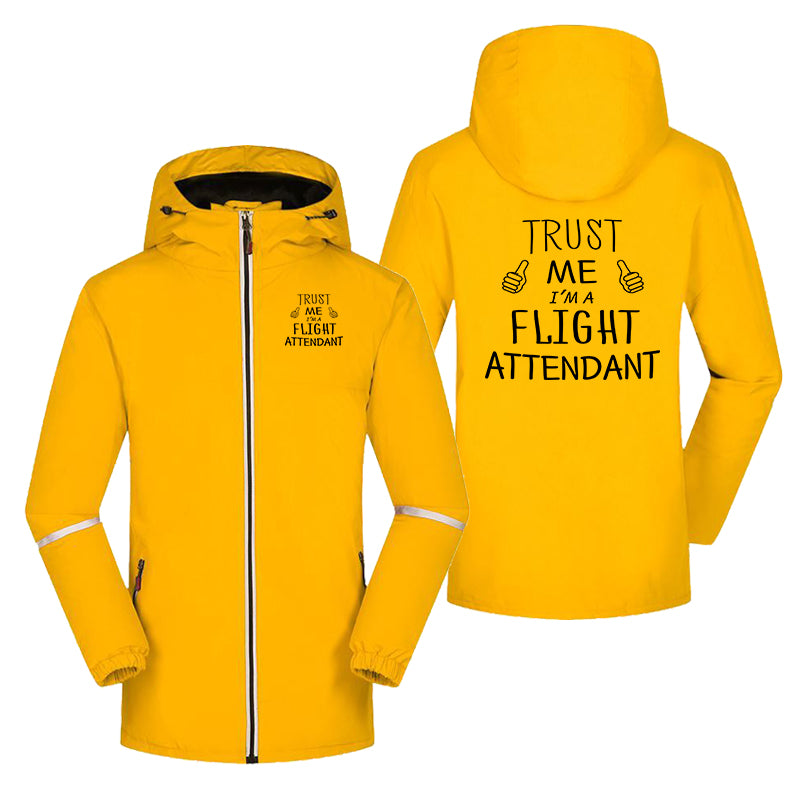 Trust Me I'm a Flight Attendant Designed Rain Coats & Jackets