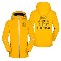 Thumbnail for Trust Me I'm a Flight Attendant Designed Rain Coats & Jackets