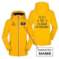 Thumbnail for Trust Me I'm a Flight Attendant Designed Rain Coats & Jackets