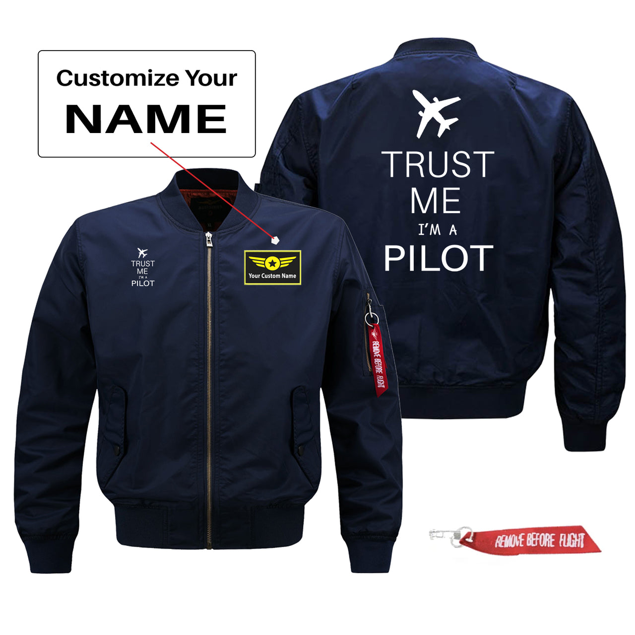 Trust Me I'm a Pilot 2 Designed Pilot Jackets (Customizable)