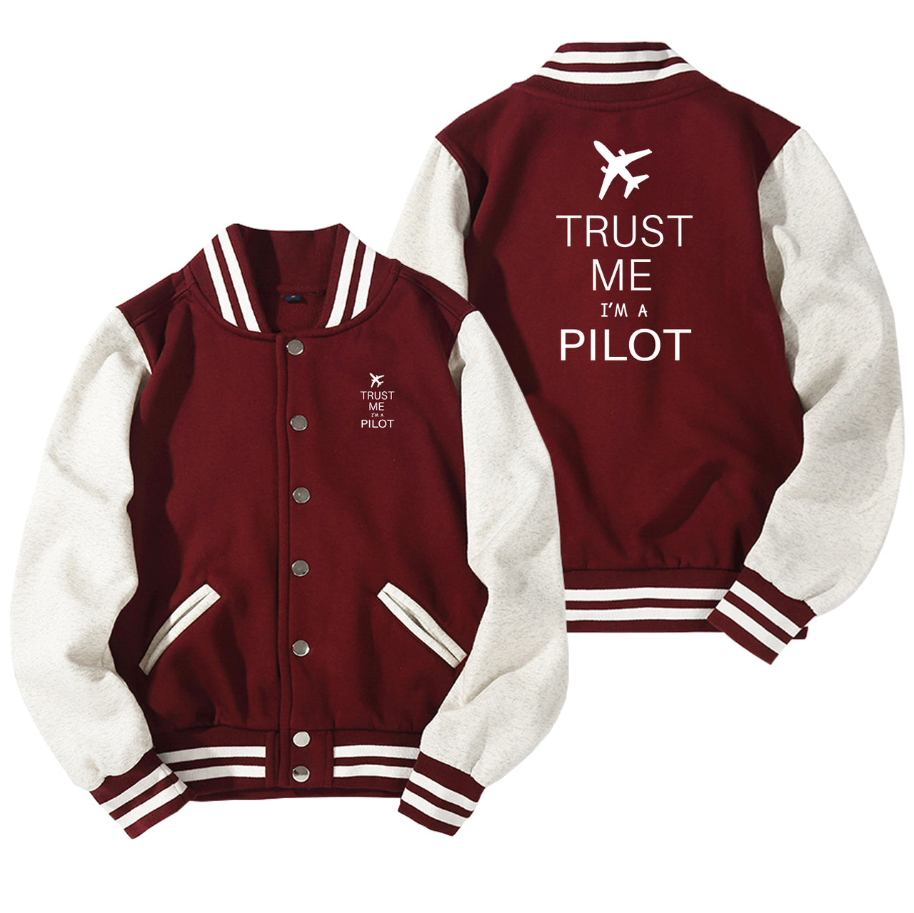 Trust Me I'm a Pilot 2 Designed Baseball Style Jackets