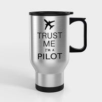 Thumbnail for Trust Me I'm a Pilot 2 Designed Travel Mugs (With Holder)