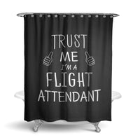 Thumbnail for Trust Me I'm a Flight Attendant Designed Shower Curtains