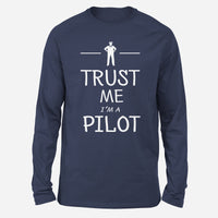 Thumbnail for Trust Me I'm a Pilot Designed Long-Sleeve T-Shirts