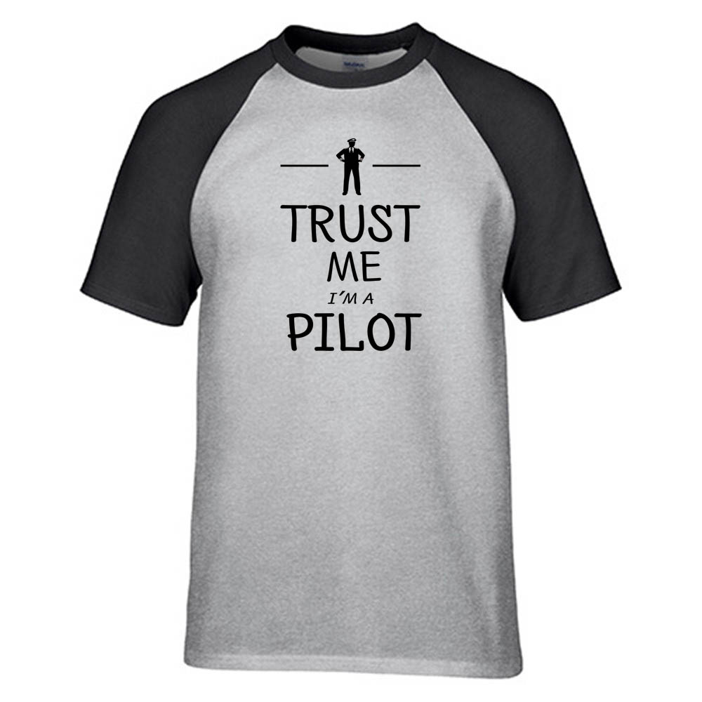 Trust Me I'm a Pilot Designed Raglan T-Shirts