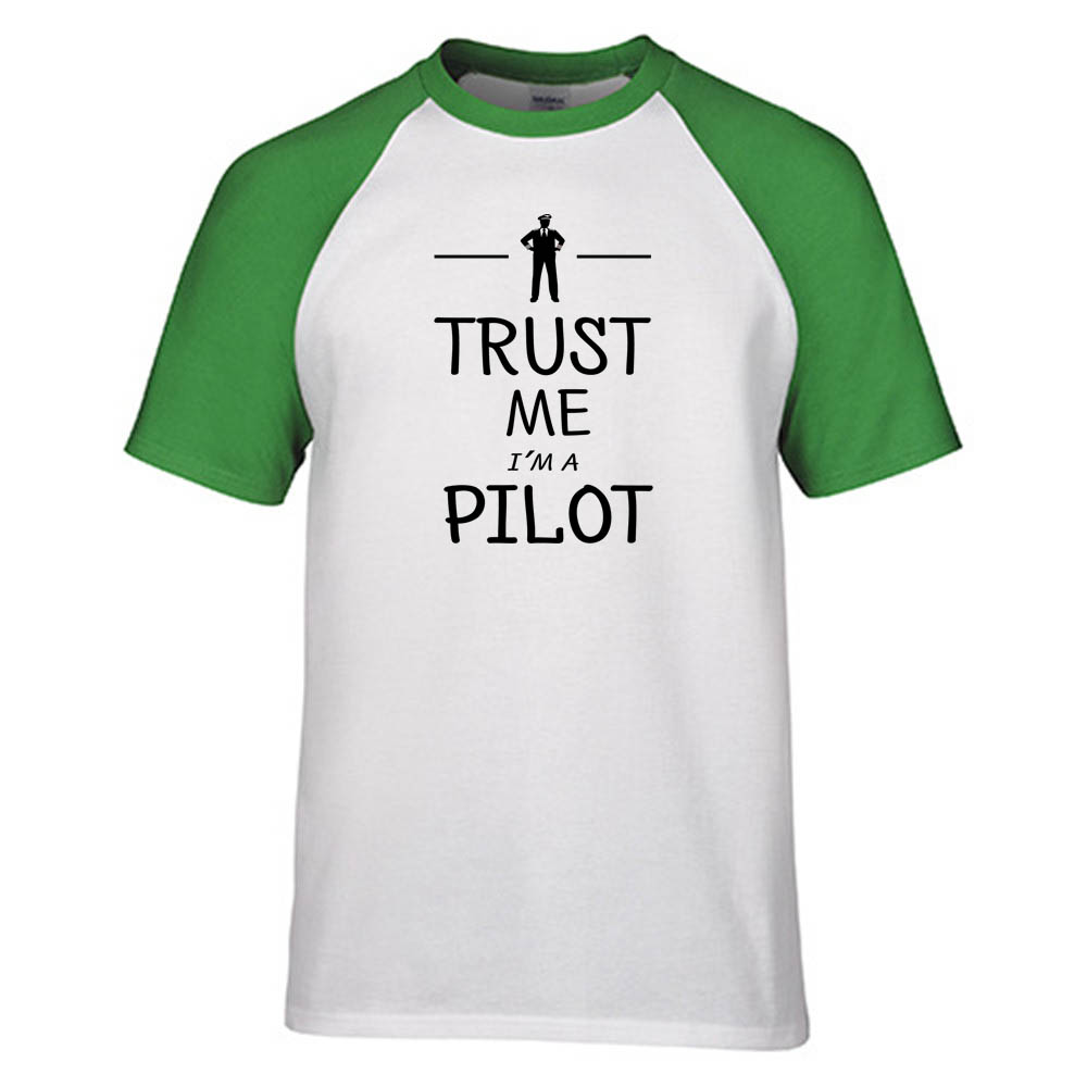 Trust Me I'm a Pilot Designed Raglan T-Shirts